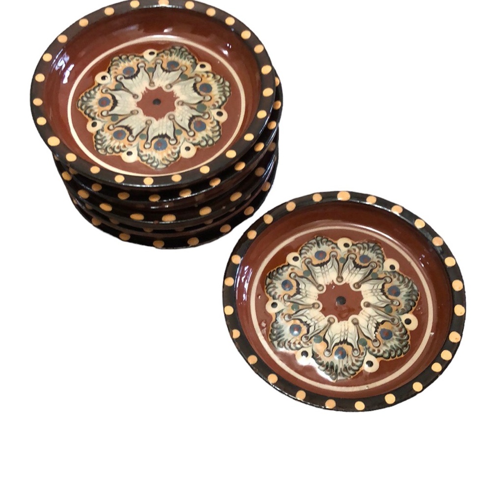Vintage Set of Bulgarian Small Dishes (x6)